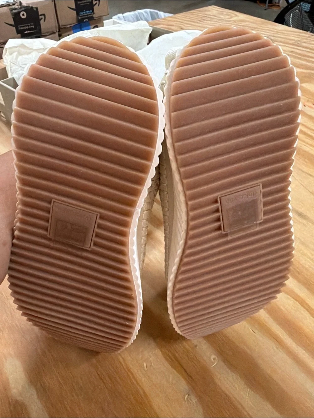 Dolce Vita Cream Knit Platform Sneaker